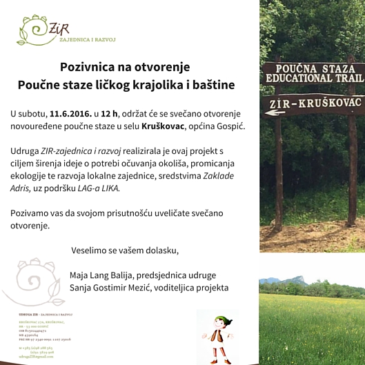 Otvorenje Poučne staze ličkog krajolika i baštine (1)